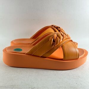 Vintage Havana Ariana Womens Sandals Leather Flip Flops Orange Size 8